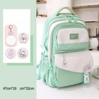 🎒 Premium Kids School Backpack Combo (Any 2 Bags) – Purple, Mint Green, Black & Pink | Only ৳1600